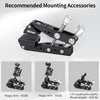 Super Clamp with 3/8" and 1/4" Locating Holes, Camera Clamp Mount for DSLR Cameras, Lights, Hooks, Shelves, Plate Glass, Crossbars - N18C