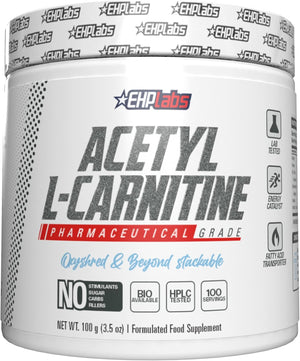 EHPlabs Acetyl L Carnitine - Supports Natural Energy Production, Aids Metabolism, Assists in Healthy Brain Function, Supports Heart Health, Non GMO, Vegan, Gluten Free - 100 Serves