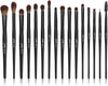 Make Up Brushes Set Professional 16Pcs Black Precision Collection,Synthetic Hair,Highlight Concealer Eyeshadow Eye liner Blending Spoolie T272