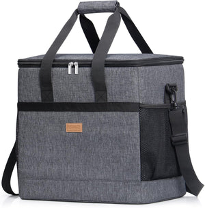Soft Cooler Bag with Hard Liner, Large Insulated Picnic Lunch Bag Box Soft-Sided Cooling Bag for Camping/BBQ/Family Outdoor Activities