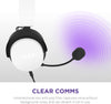 Relay Wired PC Gaming Headset - AP-WCB40-W2 -Hi-Res Audio Certified - DTS Headphone:X - 7.1 Surround Sound - Lightweight & Comfortable Design - Detachable Microphone - CAM Software - White