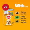 Puppy - Wet Dog Food - for Junior Dogs - Can Mixed Selection in Jelly - 6 x 400g