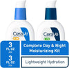 Day & Night Face Lotion Skin Care Set | Contains AM with SPF 30 and PM Face Moisturizer | Fragrance Free