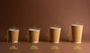 100x 10oz Disposable Paper Coffee Cups, FSC® Certified, Fully Compostable, Strong Triple-Wall Brown Paper Cups, for Hot Drinks, Heat-Resistant Ripple Design, Takeaway Coffee Cups, Party