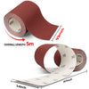 Sandpaper Roll Set 5 Rolls, 9.3cm x 5m, 60/80/120/180/240 Grit, Aluminium Oxide Abrasive Sanding Paper for Sanding，Polishing and Rust Removal，Aluminum oxide sandpaper for woodworking