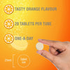 Vitamin C 1000mg & Zinc 15mg Orange Flavour Effervescent Tablets by  (4 Tubes of 20 Tablets)