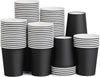 100 Pack Disposable Paper Cups, 8oz Coffee Cups for Hot and Cold Drinks, Takeaway Coffee Cups/Tea Cup/Party Cups Recyclable Cups for DIY Holiday Wedding and Party – Black