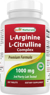 L-Arginine L-Citrulline Complex 1000 mg 250 Tablets (250 Count (Pack of 1))