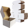 25 Pack 153x102x76 mm (6x4x3 in) Shipping Boxes Small White Corrugated Cardboard Box for Packing Mailing