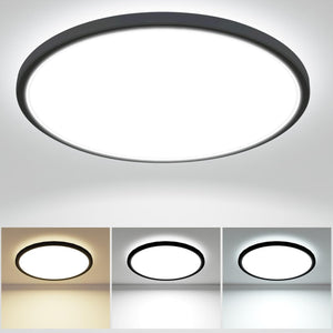 28W 3200LM LED Ceiling Light, Bathroom Lights Ceiling 3000K/4500K/6000K, 3 Color Temperature Flush Ceiling Light, 30cm Round Ultra Thin Ceiling Light for Bedroom, Bathroom, Living Room, Kitchen