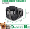 Original Deluxe Travel Pet Carrier, Airline Approved & Guaranteed On Board - Charcoal Gray, Medium