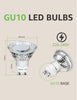 GU10 LED Bulbs, Warm White 2700K, 4W 325lm, 50W Halogen Spotlight Equivalent, Energy Saving GU10 LED Light Bulbs, 100° Wide Beam, Non-dimmable, Pack of 10