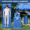 Camping Mat, 14CM Ultralight Inflatable Sleeping Pad with Built-in Foot Pump, Double Joinable, Compact, Waterproof for Backpacking, Hiking, Tent Trap Traveling