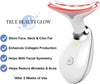 True Beauty Glow Facial Massager, 7 Color Neck Face Massager, Face Massager, Anti-Wrinkle Face Device, Face Lift Device Anti-Aging, Face Massager Facial and Neck Massager for Skin Care (White)