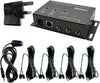 IR repeater, IR remote repeater, infrared remote control extender kit BD108, four double headed IR emitters