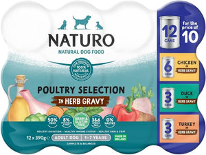 Natural Pet Food Variety Pack Adult Dog 1 to 7 Years 12 x 390g