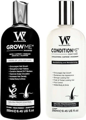 Hair Growth Shampoo & Conditioner by  UK Biotin, Argan Oil, Allantoin, Rosemary, Niacinamide, Lupin. Male & Female Hair Loss Products