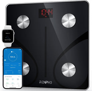 Scales for Body Weight, Smart Weighing Scales Body Weight with App, Bluetooth Bathroom Scales for Fitness Tracking, High Accuracy Body Composition Monitor (ST/ST:LB/LB/KG)