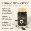 Organic Ashwagandha High Strength - 1000mg Ashwagandha Capsules - Pure Ashwagandha Root Powder with Black Pepper - 120 Ashwaganda Tablets Herbal Supplement - UK Organic Certified by Soil Association