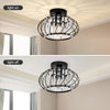 Modern Ceiling Light- Easric Black Ceiling Lighting Ceiling Lights Living Room LED Crystal Chandeliers Fittings for Kitchen Hallway Dining Rooms Bedroom - 28CM