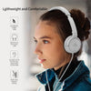 P22 Wired On Ear Headphones No Microphone HiFi Stereo Portable Headphone Lightweight and Foldable Comfortable Fit Noise Isolating White FD71190101