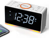 Alarm Clock Radio, 1.4" White LED Display Clock with Bluetooth, FM Radio, Dual Alarm, Sleep Timer, Snooze, Auto & Manual Dimmer, USB Charger and Night Light CKS718