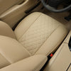 Car Seat Cover PU Leather,Full Wrapping Edge,Protector for Front Seat Bottom (53×52 cm)(1Piece,Beige)