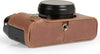 Ever Ready Genuine Leather Half Camera Case Compatible with Fujifilm X100VI (Brown)