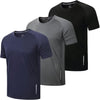 1/3 Pack Gym Shirts Men Dry Fit Short Sleeve Sport T-Shirts Breathable Moisture Wicking Athletic Running Tops Mens Workout Shirts