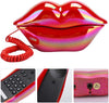 Corded Telephones,Creative Red Lips Landline Phone European Style Desktop Telephone for Home Office,Novel Fashionable Lips Shape Desktop Landline Phone for Desktop