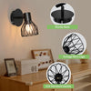 Wall Lights for Bedrooms - Black Wall Lights for Living Room Rotatable - Wall Lamp Industrial Wall Lighting Fixtures E14 - Bedside Wall Lights Indoor Wall Sconce Lights 2 Pieces