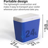 Large Cooler Box - 24 L, Insulated for Hot/Cold Food, Durable & Portable Freezer Box for Picnics, Camping BBQ, Comes with a Carry Handle, 9 Hours Cooling, Locking Lid, Blue