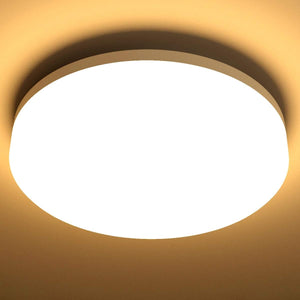 Bathroom Light Warm White, 15W 1500 Lumen Waterproof Ceiling Lights, 3000K, IP54, 100W Equivalent, Small, Modern, Round Ceiling Light for Kitchen, Toilet, Porch, Bedroom, Utility Room and More