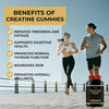 Creatine Gummies 3000mg 60 Gummies 30 Days Supply Creatine Monohydrate Gummies - Berry Flavoured Creatine - Pre Workout Gym Supplement for Men & Women - Vegan Chews Chewable Max Strength