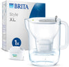 Style XL Water Filter Jug Grey (3.6L) incl. 1x MAXTRA PRO All-in-1 cartridge - large volume design jug with smart LED-LTI and Flip-Lid