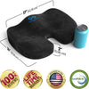 Memory Foam Seat Cushion for Office Chair, Car, Desk Chair, Back, Coccyx, & Tailbone Pain Relief