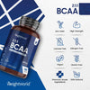 BCAA Tablet 2000mg Per Serving - 180 Protein Tablets (3 Months Supply) - 2:1:1 Branched Chain Amino Acids Tablets with Vitamin B12 & B6 - BCAA Powder Alternative - Pre Workout Supplement for Energy