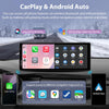 Wireless Carplay & Android Auto with Dash Cam - 10" HD IPS Touch Car Play Screen for Car, 4K Front & 1080P Rear Camera, Loop Recording, Bluetooth Audio, Mirror Link, GPS, Siri