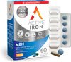 Active Iron Men | 30 Iron Capsules & 30 Multivitamin Tablets | Iron Supplement with Zinc, Vitamin C, D and High Dose B Vitamins | 1-Month Supply