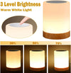 LED Night Light Touch Lamp Bedside Table Lamp for Kids Bedroom Rechargeable Dimmable Warm White Light + RGB Color Changing