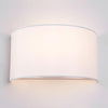 Wall Light with Switch, E27 ES Wall Wash Reading Lamp with White Semi-Circle Fabric Shade, Bedside Wall Sconce for Bedroom, Living Room, Hallway, Hotel