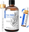 Tea Tree Essential Oil (100ml), 100% Pure Natural Therapeutic Grade, Premium Grade Glass Dropper for Toenail Fungus, Hair, Scalp, Skin, Add to Aromatherapy, Diffuser, Humidifier