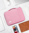 9-11" Tablet Sleeve Organizer Carrying Case with Handle for iPad 9/8/7th 10.2, iPad Pro 11 M4 M2, iPad Air 11, iPad Air 5/4 10.9, iPad 10th 10.9, Galaxy Tab A9+/A8/S9 FE,Rose Pink+Light Pink