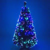 4ft Green Artificial Fibre Optic Christmas Xmas Tree with Multi LED Source 120cm by