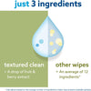 Plastic-Free Textured Clean, Toddler & Baby Wipes, 720 Count (12 Packs), 99.9% Water Based Wipes, Unscented for Sensitive Skin (Packing May Vary)