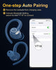 Wireless Earbuds, Bluetooth 5.3 Headphones, 2024 Wireless Earphones HiFi Stereo Sound with ENC Mic, Sport Headsets in Ear EarHooks for Running, 40H Dual LED Display, Blue