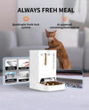 Automatic Cat Feeder with Camera,1080P HD Video with Night Vision, 5L Auto Pet Feeder, 2-Way Audio, Battery-Backup, Low Food Sensor, Anti-Stick Bowl, 2.4G WiFi Enabled Cat Food Dispenser