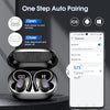 Wireless Earbuds Sport, Mini Bluetooth 5.4 Headphones with 4 ENC Mic, 50H Playtime Wireless Headphones with Earhooks, LED Display, IP7 Waterproof Wireless Earphones for Running/Gym, Black