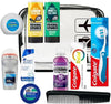 Travel Toiletries Set for Men - Mini Toiletries Travel Kit Including Travel Size Essentials, a Clear Zip up Travel Bag and Airport Approved Sizes of Products