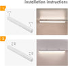 Under Cabinet LED Lights Kitchen Lamp, Connectible Under Cupboard Lamps Hardwired, 480Lm Cupboard Lights Length 313MM Lights with Power Plug and Switch, Neutral White 4000K Lighting (2 Lamps)